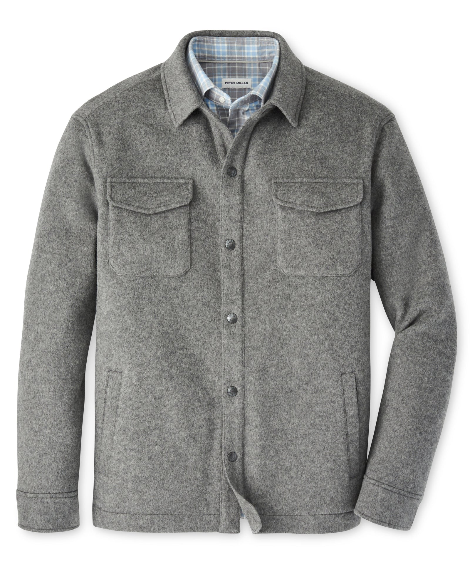 Peter Millar Crown Flex Merino Wool Shirt Jacket, Men's Big & Tall