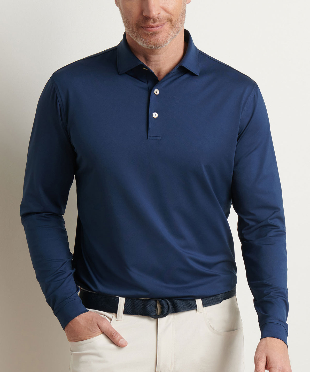Peter Millar Long Sleeve Performance Polo, Men's Big & Tall