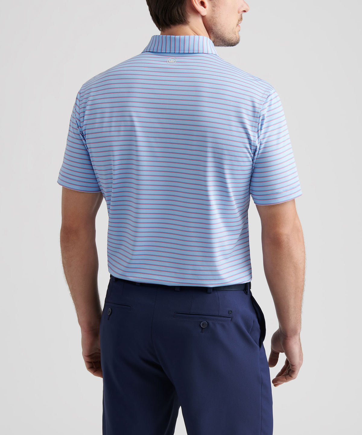 Peter Millar Short Sleeve Dunnes Stripe Performance Polo, Men's Big & Tall