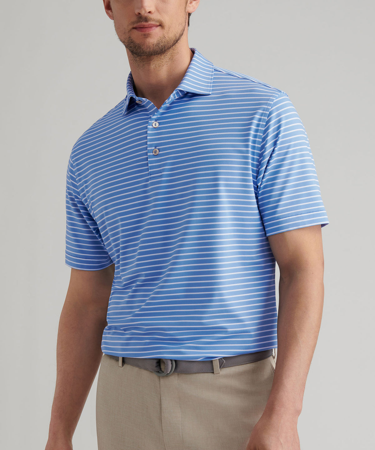 Peter Millar Short Sleeve Dunnes Stripe Performance Polo, Men's Big & Tall