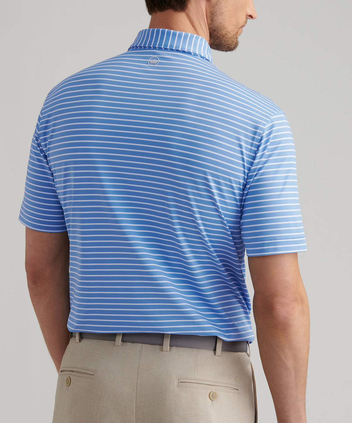 Peter Millar Short Sleeve Dunnes Stripe Performance Polo, Men's Big & Tall
