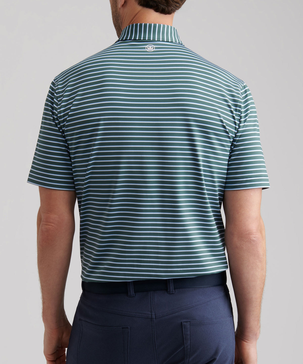Peter Millar Short Sleeve Dunnes Stripe Performance Polo, Men's Big & Tall