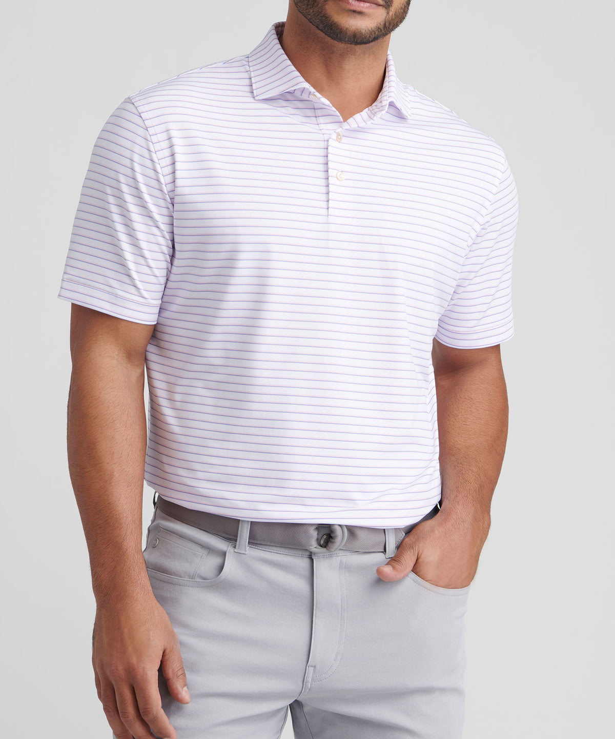 Peter Millar Short Sleeve Dunnes Stripe Performance Polo, Men's Big & Tall