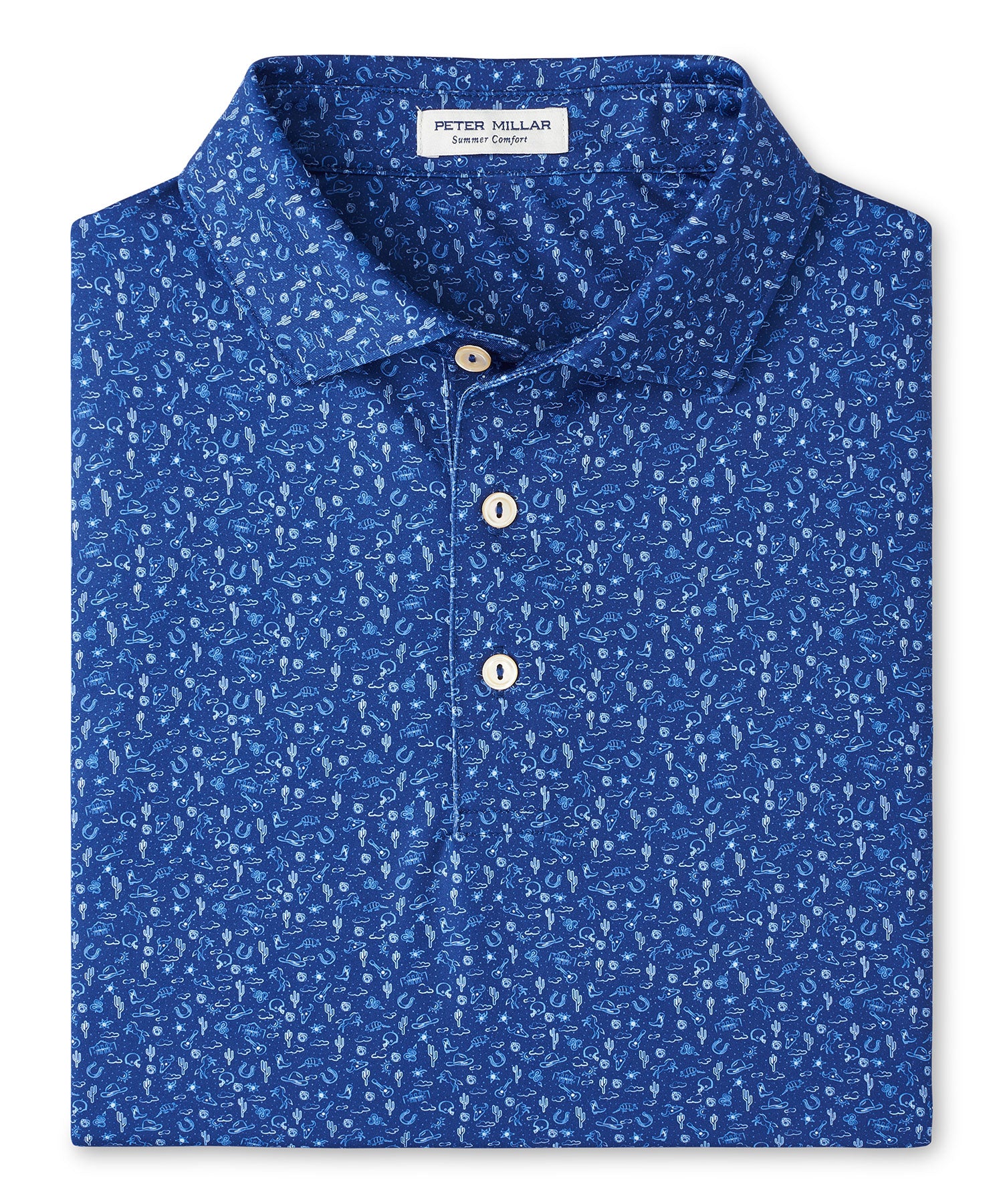 Peter Millar Short Sleeve Outlaw Printed Performance Polo, Men's Big & Tall
