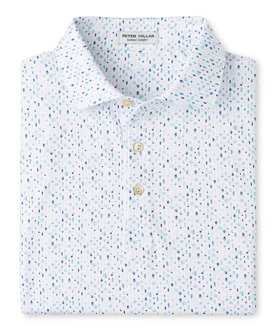 Peter Millar Short Sleeve Cocktail Garnish Printed Performance Polo, Men's Big & Tall