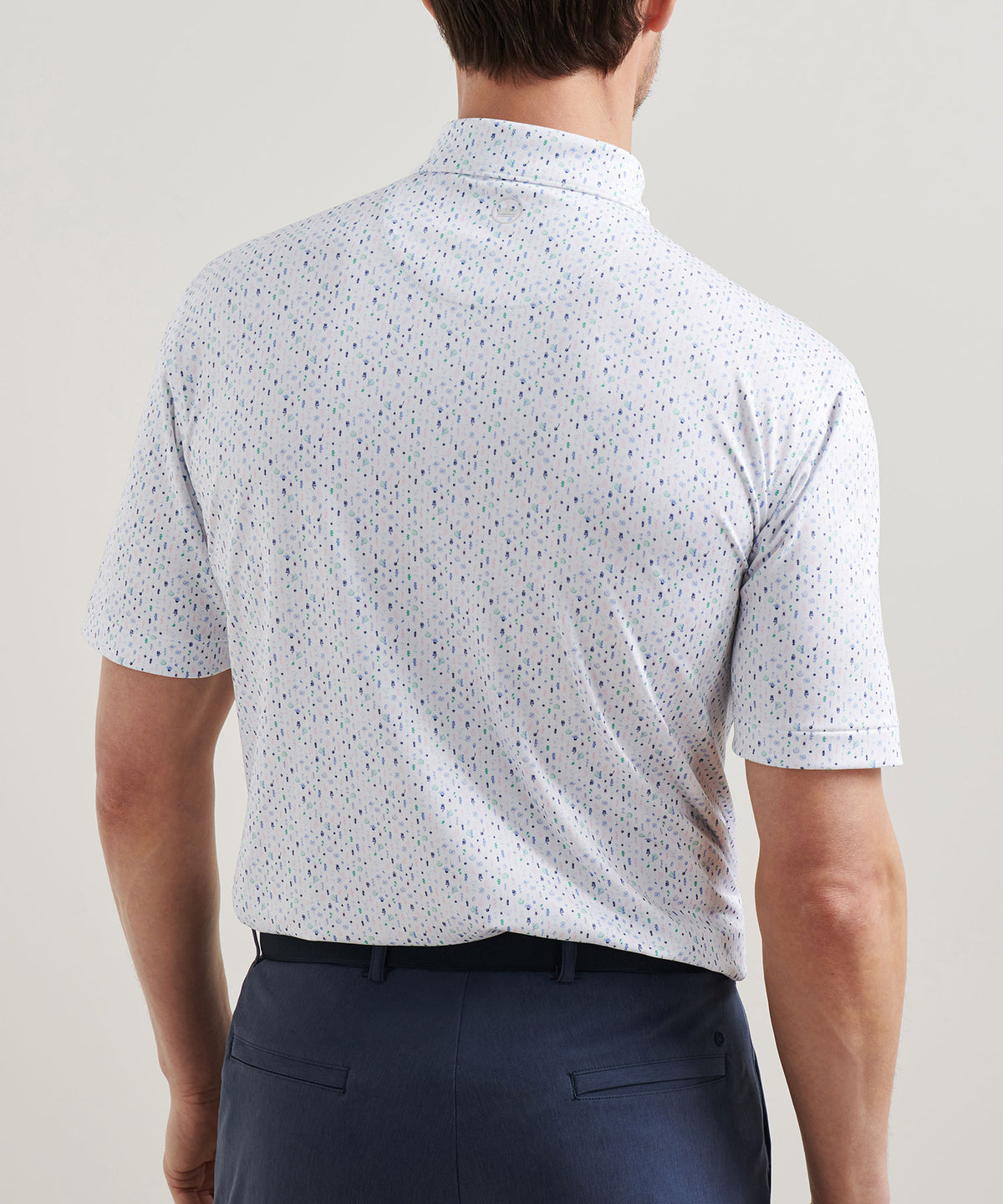 Peter Millar Short Sleeve Cocktail Garnish Printed Performance Polo, Men's Big & Tall