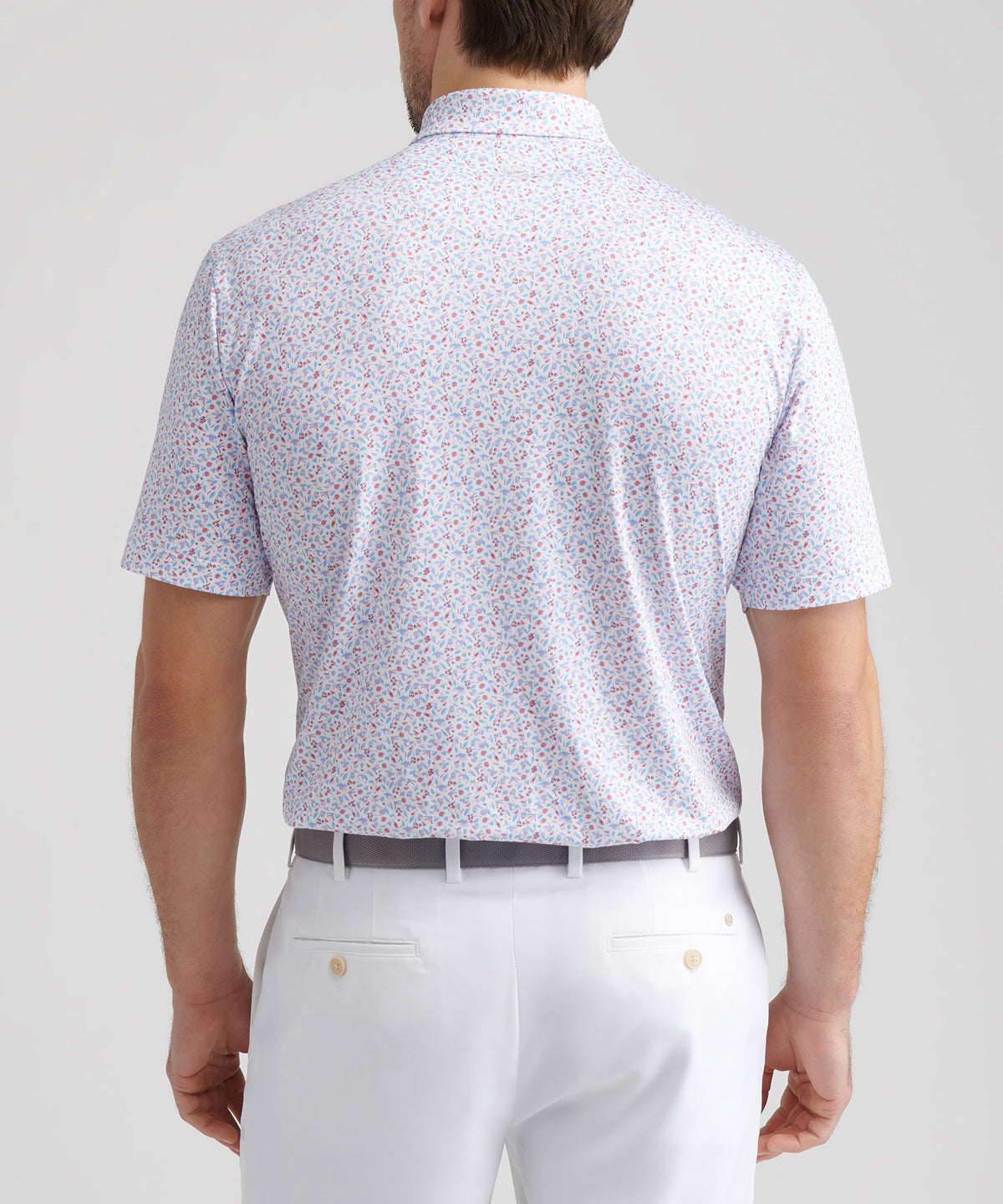 Peter Millar Short Sleeve Orange Crush Printed Performance Polo, Men's Big & Tall