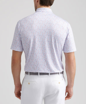 Peter Millar Short Sleeve Orange Crush Printed Performance Polo
