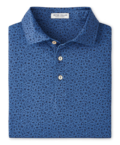 Peter Millar Short Sleeve Lights Printed Performance Polo, Men's Big & Tall