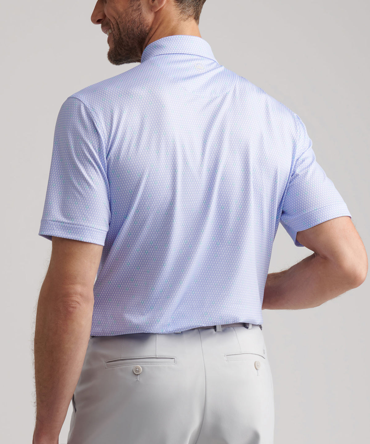 Peter Millar Short Sleeve Geo Skull Printed Performance Polo, Men's Big & Tall