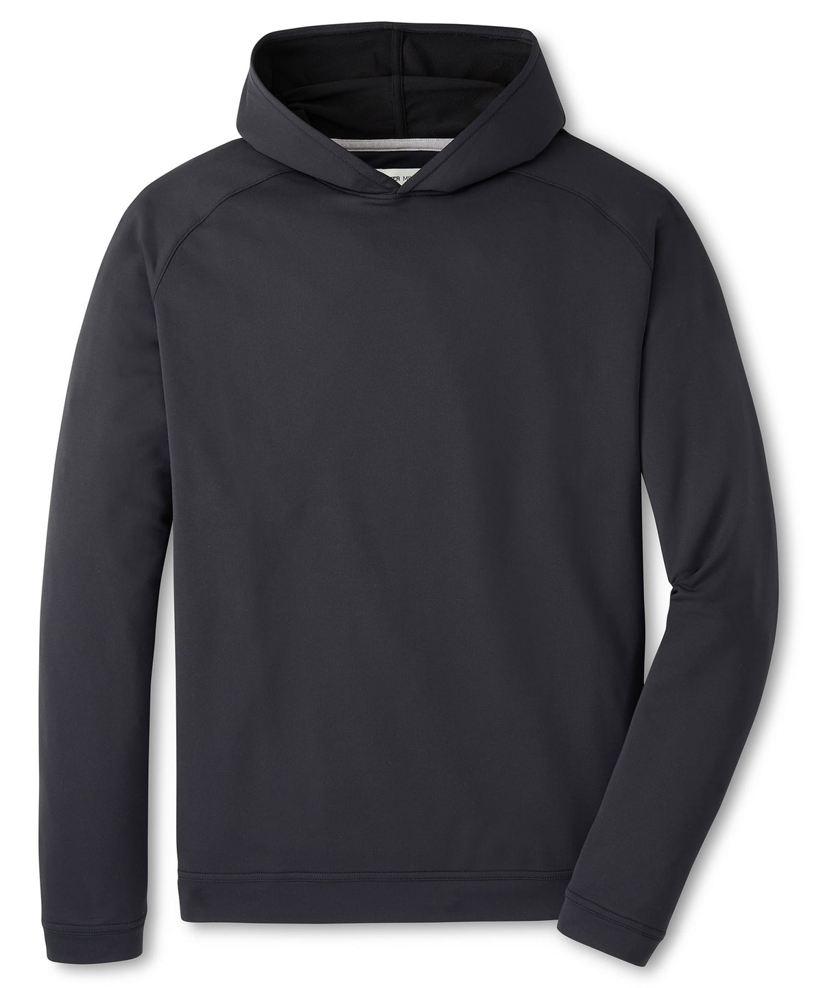 Peter Millar Long Sleeve Pine Performance Hoodie Pullover - Black, Men's Big & Tall