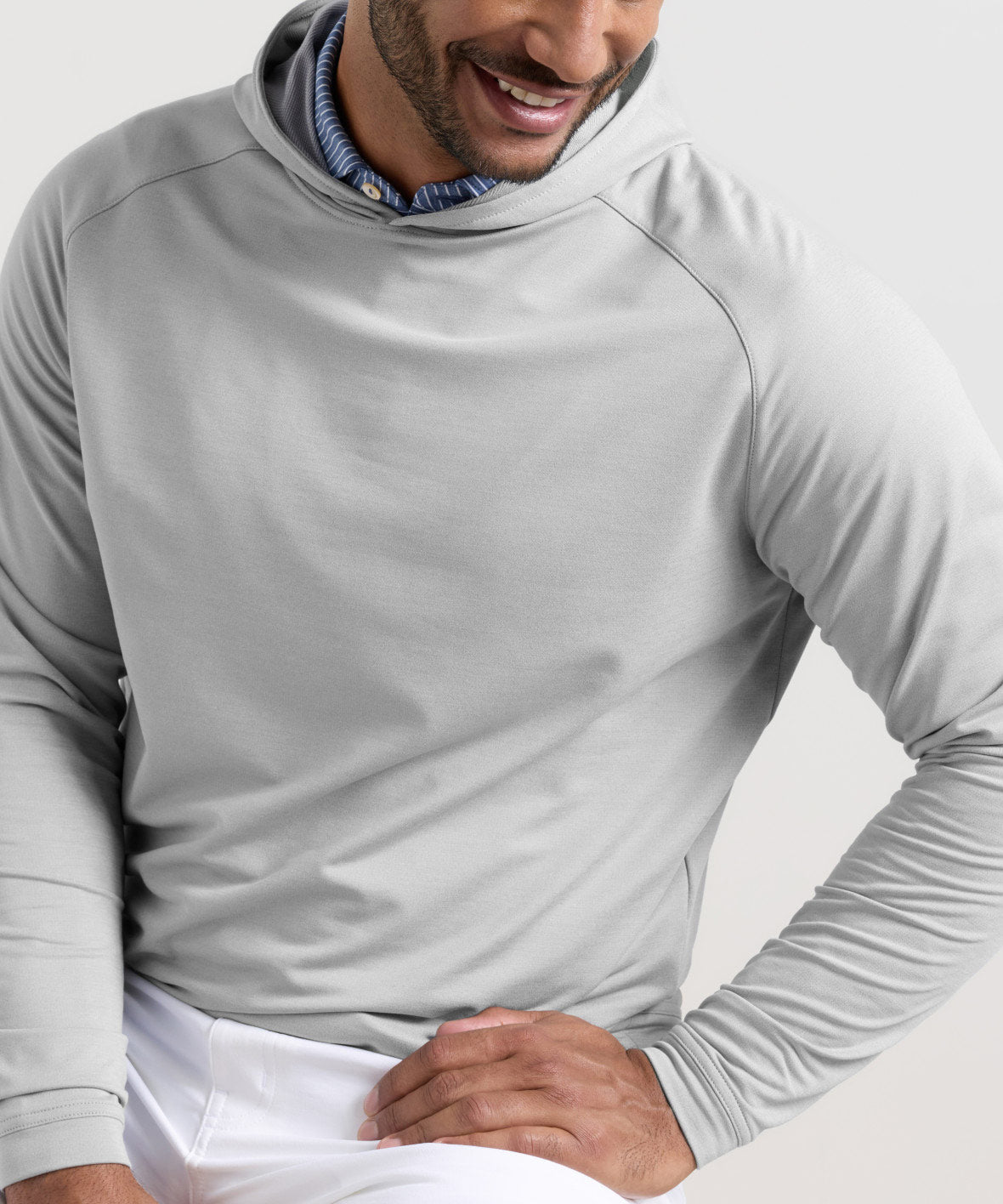 Peter Millar Long Sleeve Pine Performance Hoodie Pullover, Men's Big & Tall