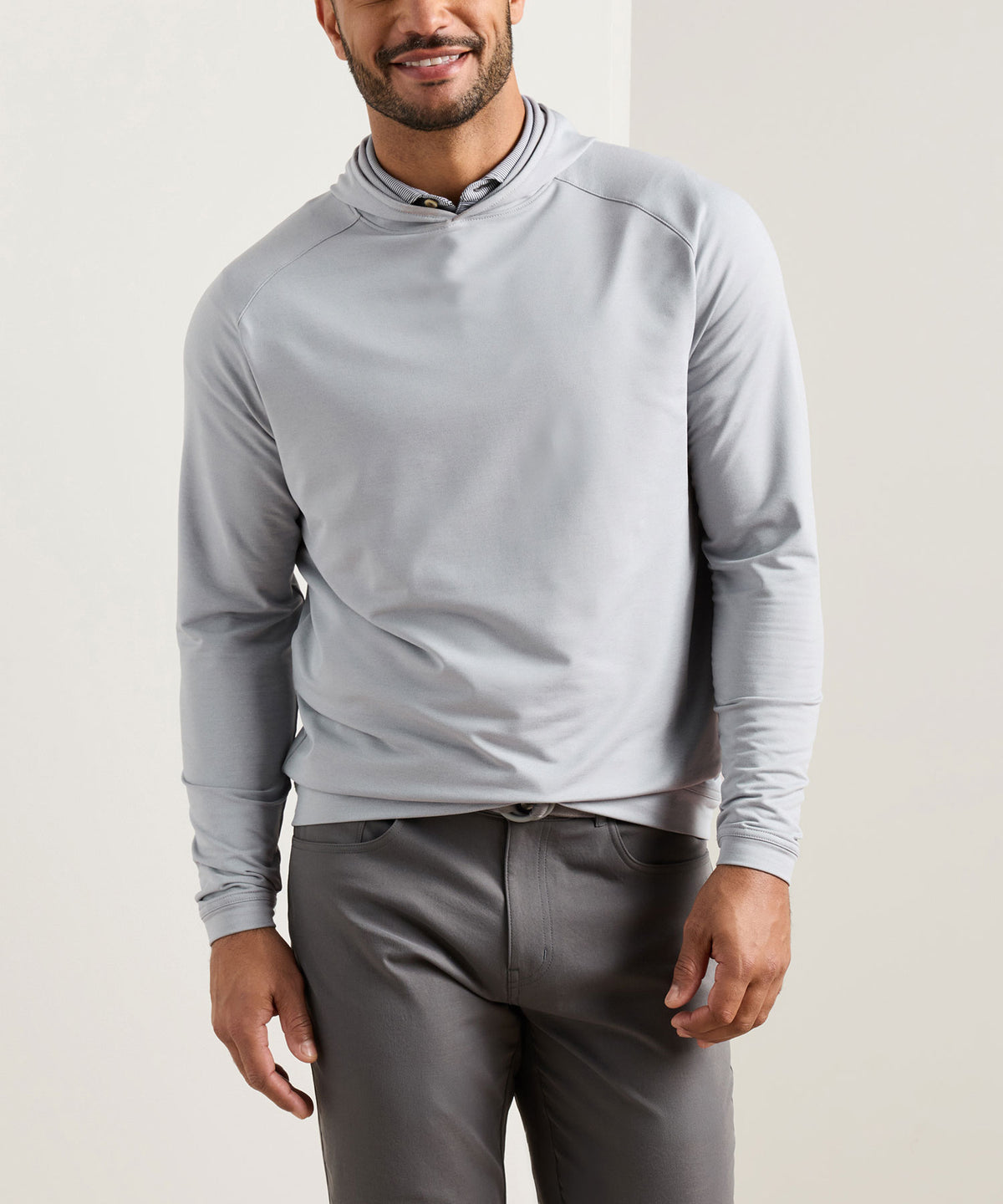 Peter Millar Long Sleeve Pine Performance Hoodie Pullover, Men's Big & Tall