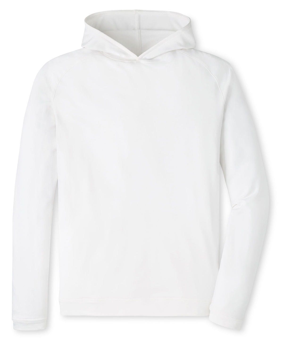 Peter Millar Long Sleeve Pine Performance Hoodie Pullover - White, Men's Big & Tall