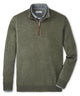 Peter Millar Long Sleeve Autumn Crest Suede Trim Quarter Zip Pullover