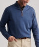 Peter Millar Long Sleeve Autumn Crest Suede Trim Quarter Zip Pullover