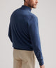 Peter Millar Long Sleeve Autumn Crest Suede Trim Quarter Zip Pullover