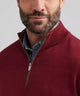 Peter Millar Long Sleeve Autumn Crest Suede Trim Quarter Zip Pullover