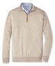 Peter Millar Long Sleeve Autumn Crest Suede Trim Quarter Zip Pullover