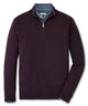 Peter Millar Long Sleeve Autumn Crest Suede Trim Quarter Zip Pullover