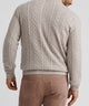 Peter Millar Long Sleeve Crescent Ridge Cable Quarter Zip Sweater