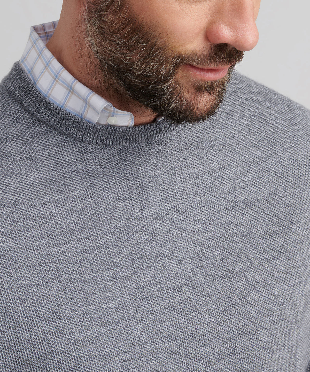 Peter Millar Long Sleeve Autumn Crest Honeycomb Crew Neck Pullover, Men's Big & Tall