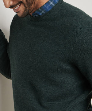 Peter Millar Long Sleeve Autumn Crest Honeycomb Crew Neck Pullover