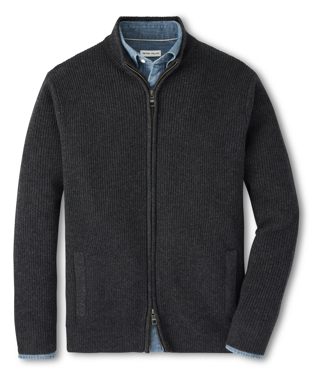 Peter Millar Crescent Full Zip Sweater, Men's Big & Tall