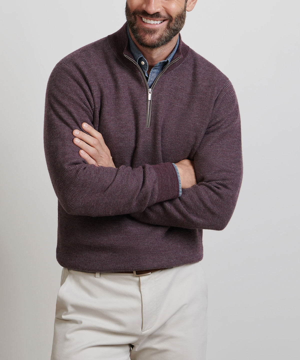Peter Millar West Quarter Zip Sweater, Men's Big & Tall