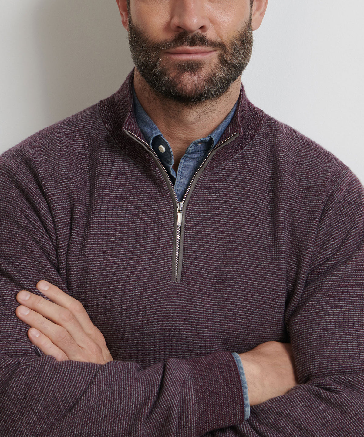 Peter Millar West Quarter Zip Sweater, Men's Big & Tall