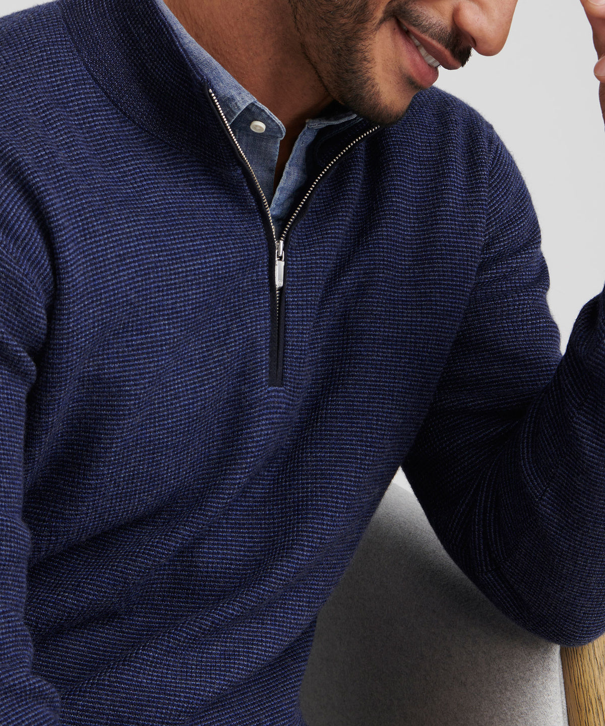 Peter Millar West Quarter Zip Sweater, Men's Big & Tall
