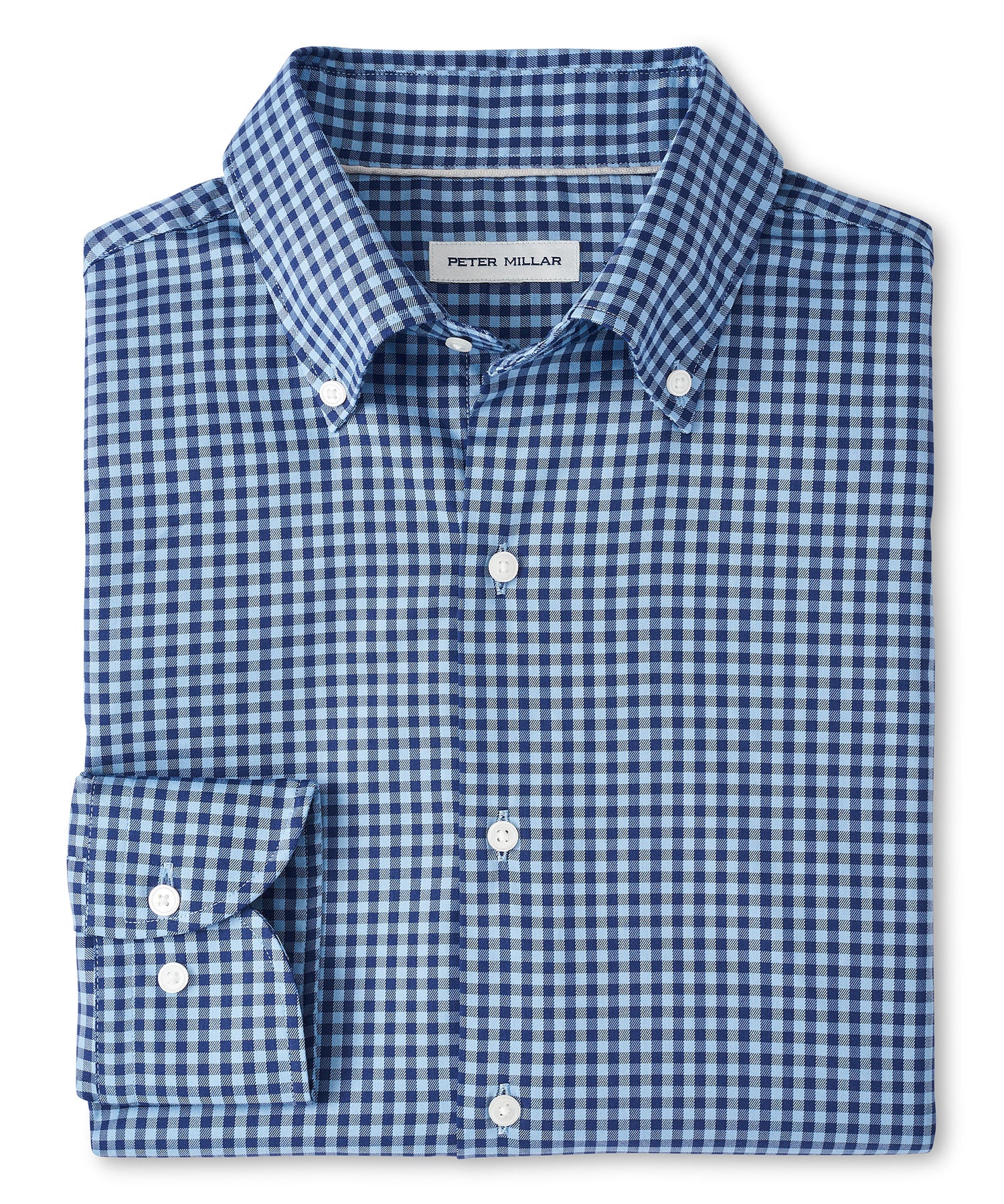 Peter Millar Long Sleeve Button Down Collar Cotton Stretch Conway Sport Shirt