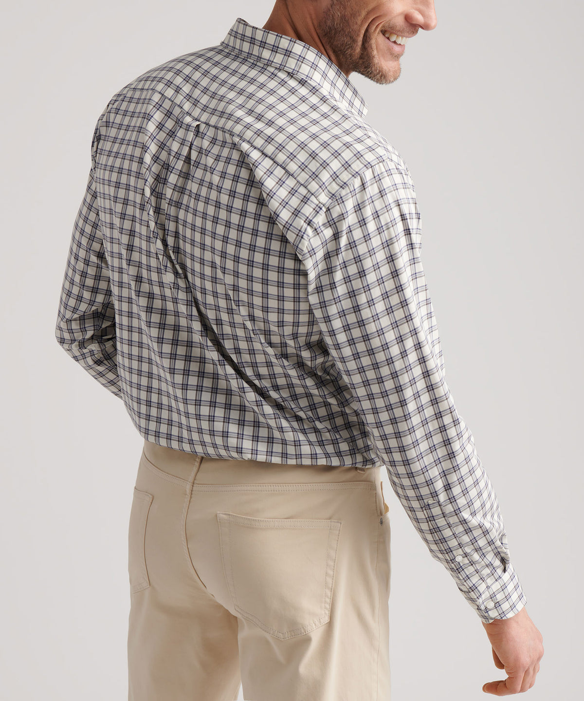 Peter Millar Long Sleeve Spread Collar Cotton Stretch Lenox Sport Shirt, Men's Big & Tall