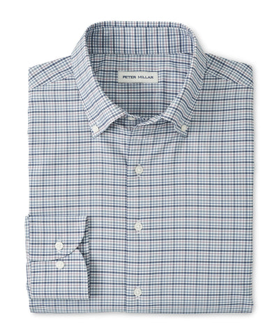 Peter Millar Long Sleeve Button Down Collar Performance Stretch Leavenworth Sport Shirt, Men's Big & Tall