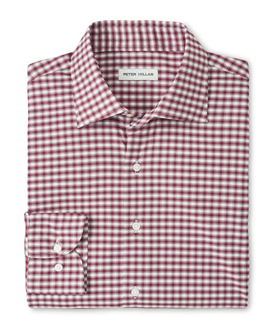 Peter Millar Long Sleeve Button Down Collar Performance Stretch Fairbanks Sport Shirt, Men's Big & Tall
