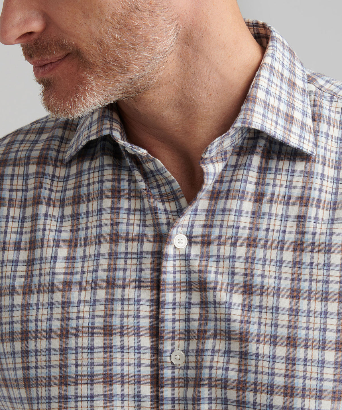 Peter Millar Long Sleeve Spread Collar Performance Flannel Waynesville Sport Shirt, Men's Big & Tall
