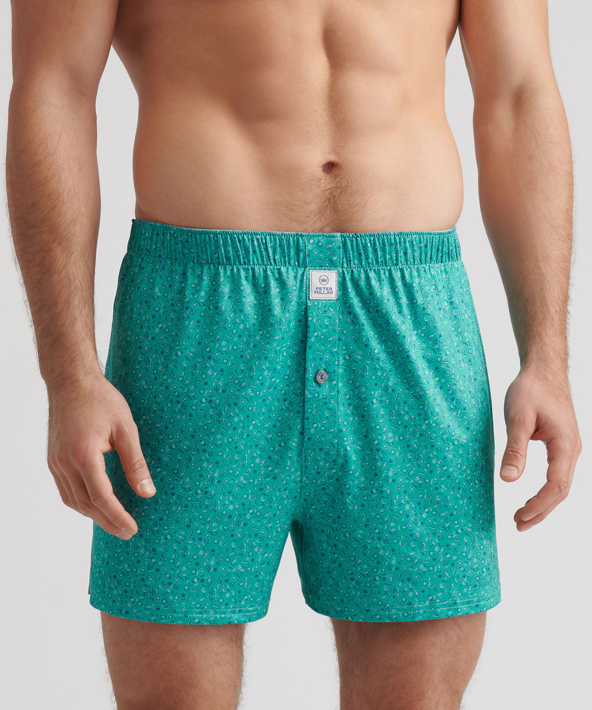 Peter Millar Day Of The Dead Performance Boxer, Men's Big & Tall