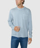 Westport Lifestyle Long Sleeve Ocean Washed Crew Neck Pocket T-Shirt - Granite
