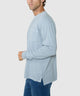 Westport Lifestyle Long Sleeve Ocean Washed Crew Neck Pocket T-Shirt - Granite