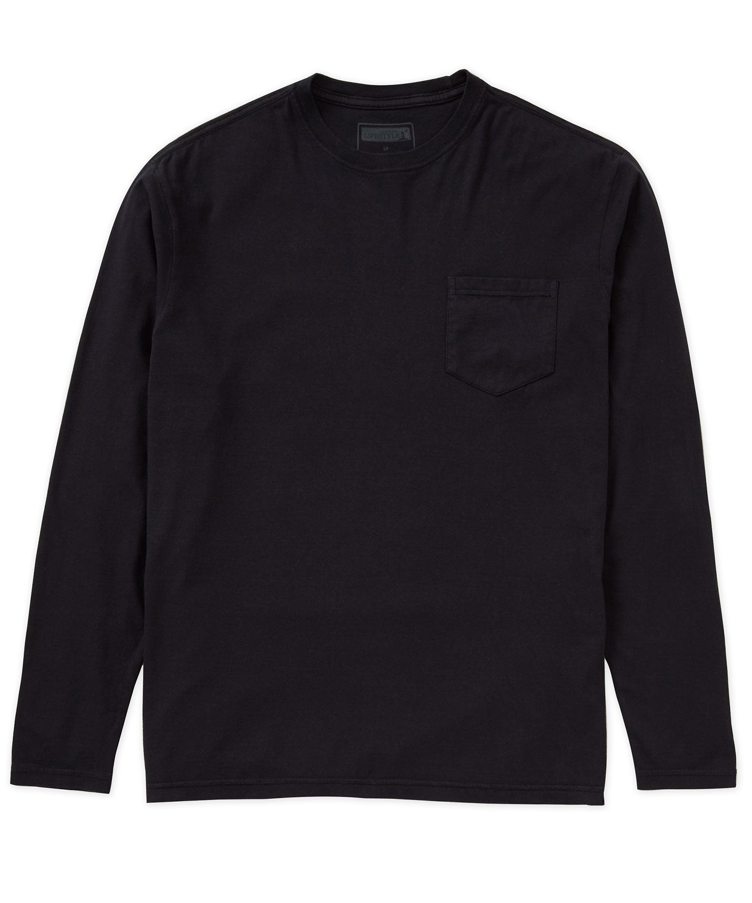 Westport Lifestyle Long Sleeve Ocean Washed Crew Neck T-Shirt, Men's Big & Tall