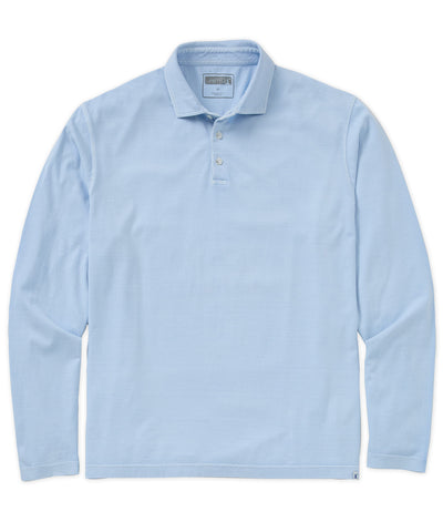 Westport Lifestyle Long Sleeve Ocean Washed Polo, Men's Big & Tall