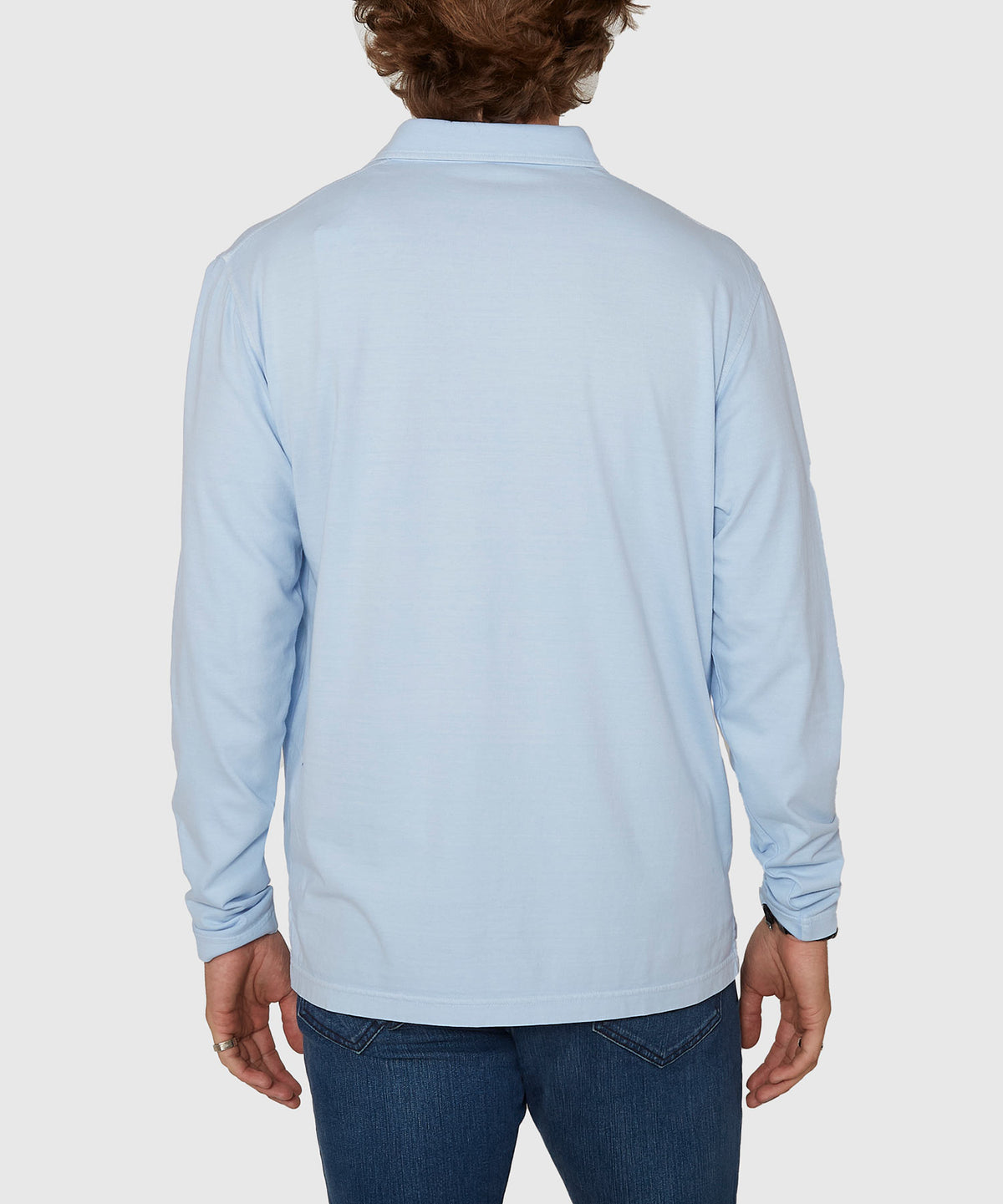 Westport Lifestyle Long Sleeve Ocean Washed Polo, Men's Big & Tall