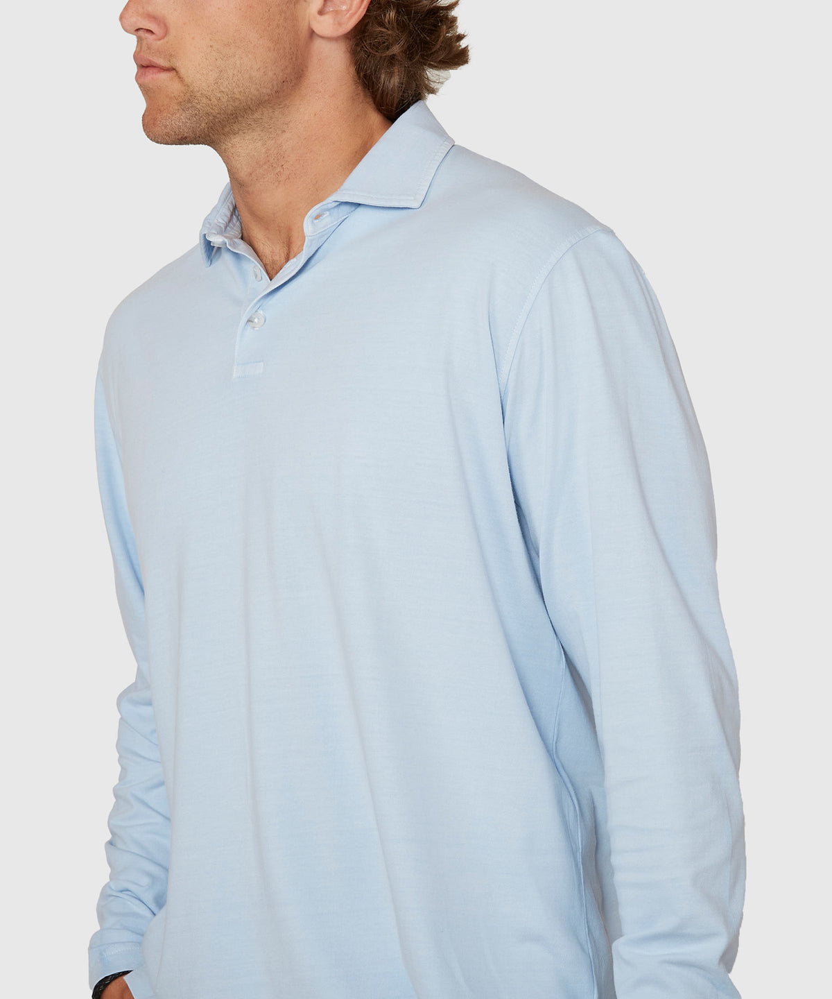 Westport Lifestyle Long Sleeve Ocean Washed Polo, Men's Big & Tall