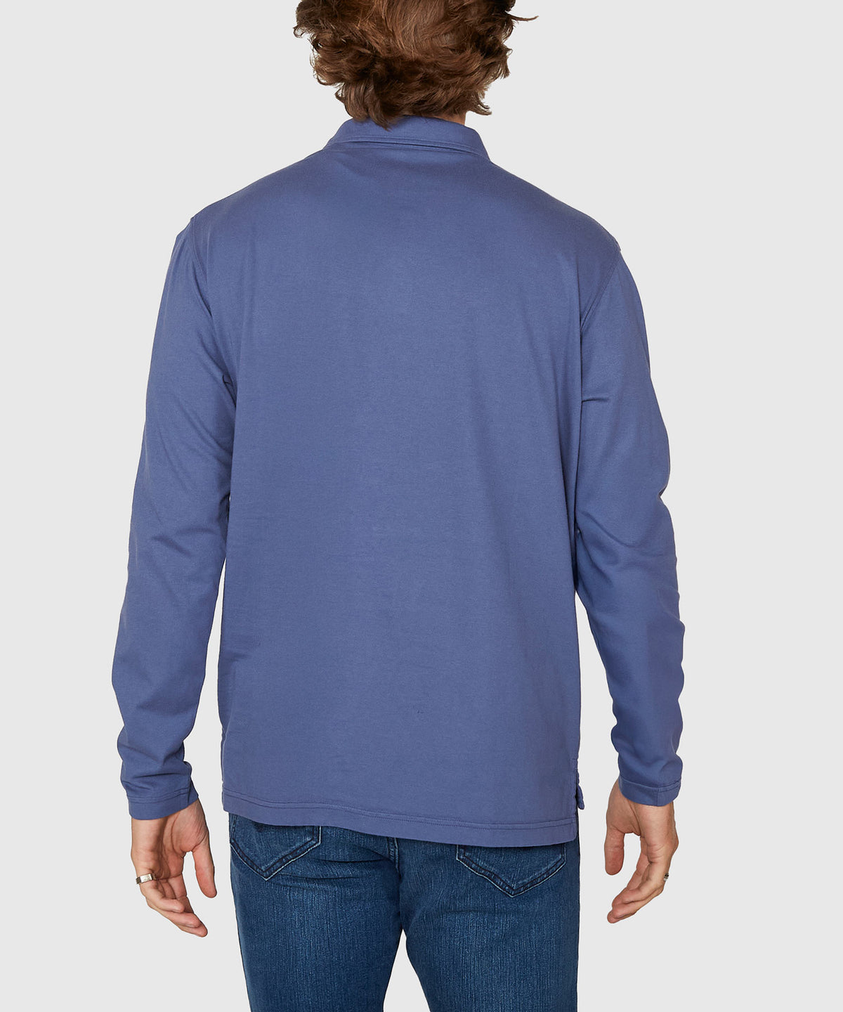 Westport Lifestyle Long Sleeve Ocean Washed Polo, Men's Big & Tall