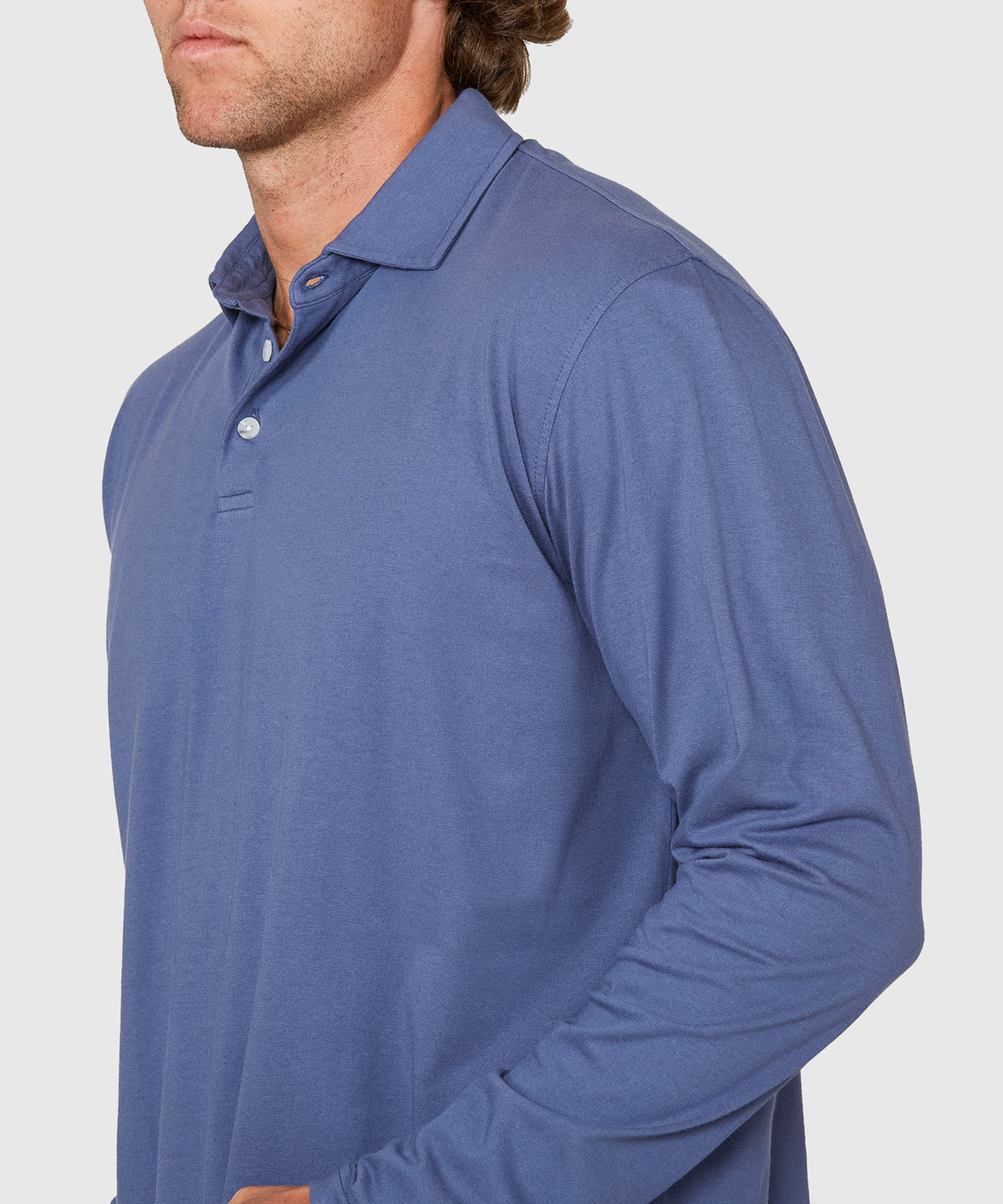 Westport Lifestyle Long Sleeve Ocean Washed Polo, Men's Big & Tall