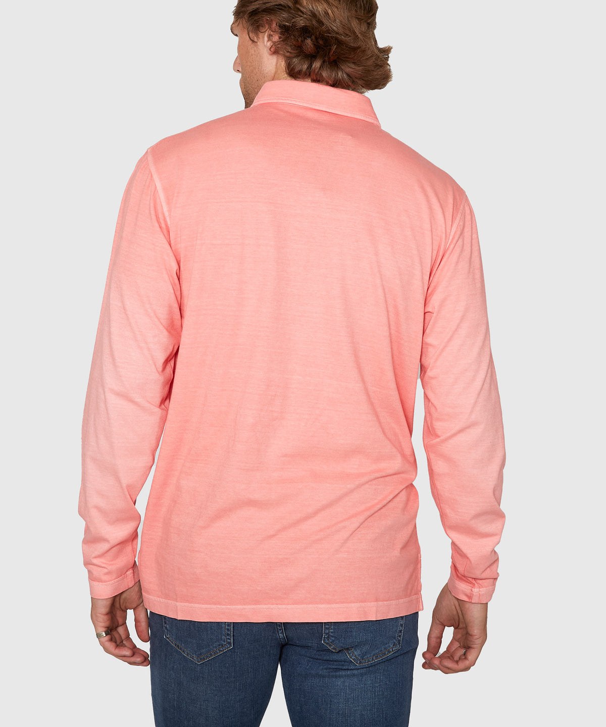 Westport Lifestyle Long Sleeve Ocean Washed Polo, Men's Big & Tall