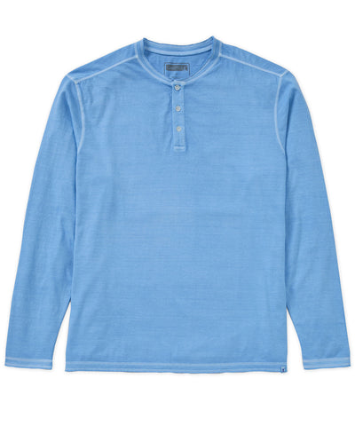 Westport Lifestyle Long Sleeve Ocean Washed Henley, Men's Big & Tall