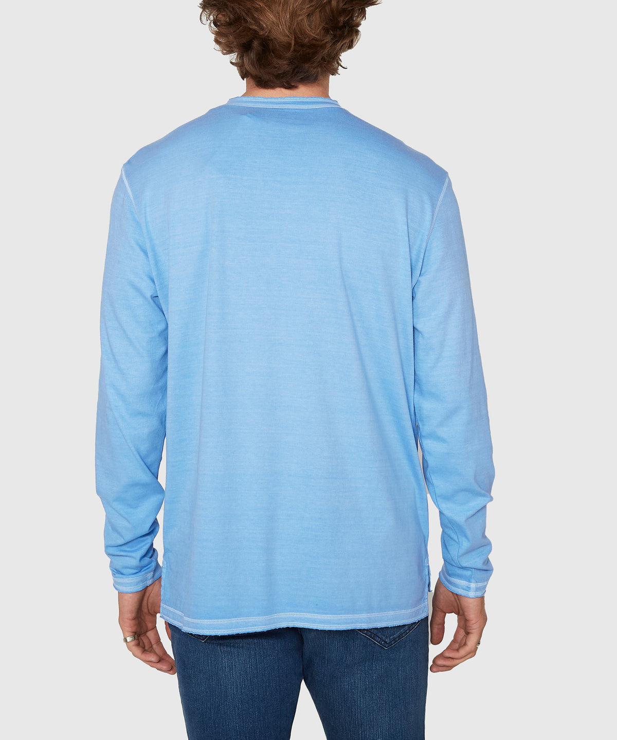 Westport Lifestyle Long Sleeve Ocean Washed Henley, Men's Big & Tall
