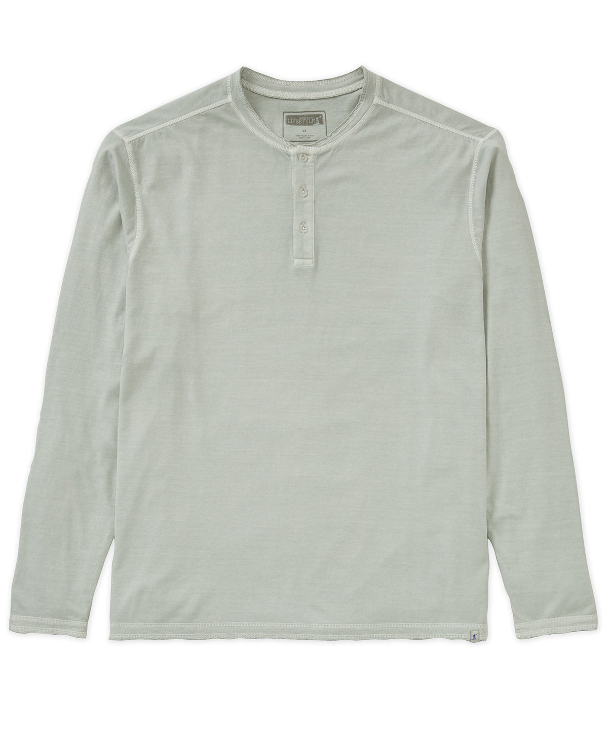 Westport Lifestyle Long Sleeve Ocean Washed Henley, Men's Big & Tall