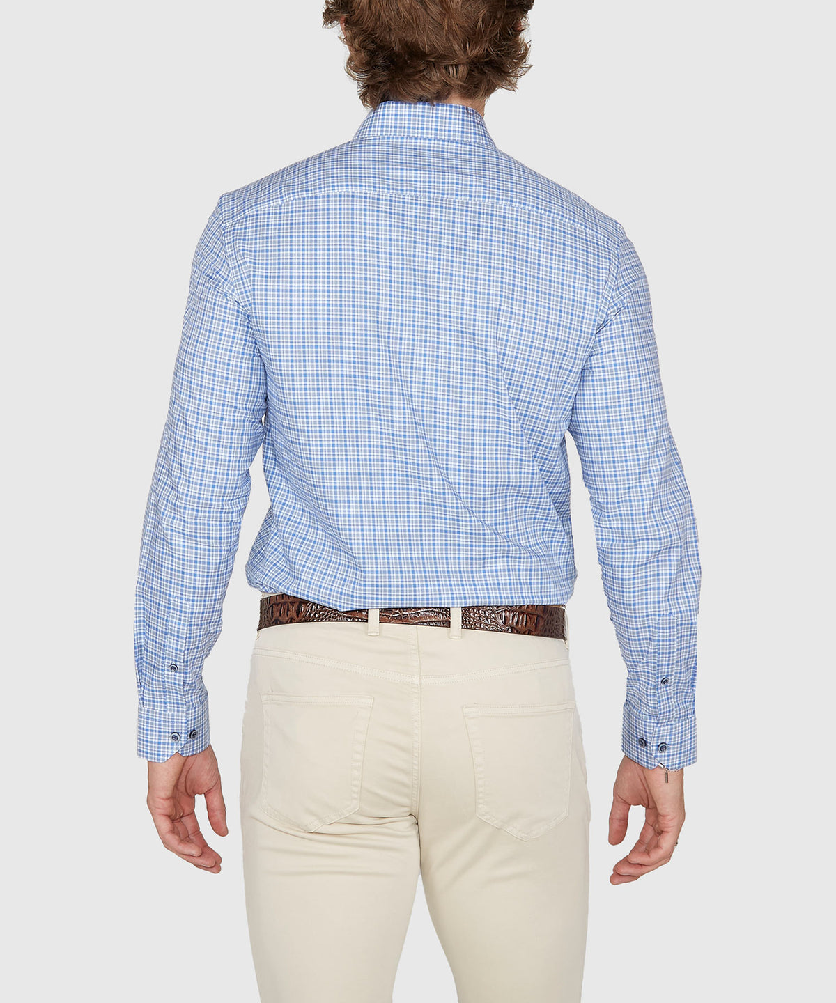 Westport Lifestyle Long Sleeve Button Down Collar Plaid Sport Shirt, Men's Big & Tall